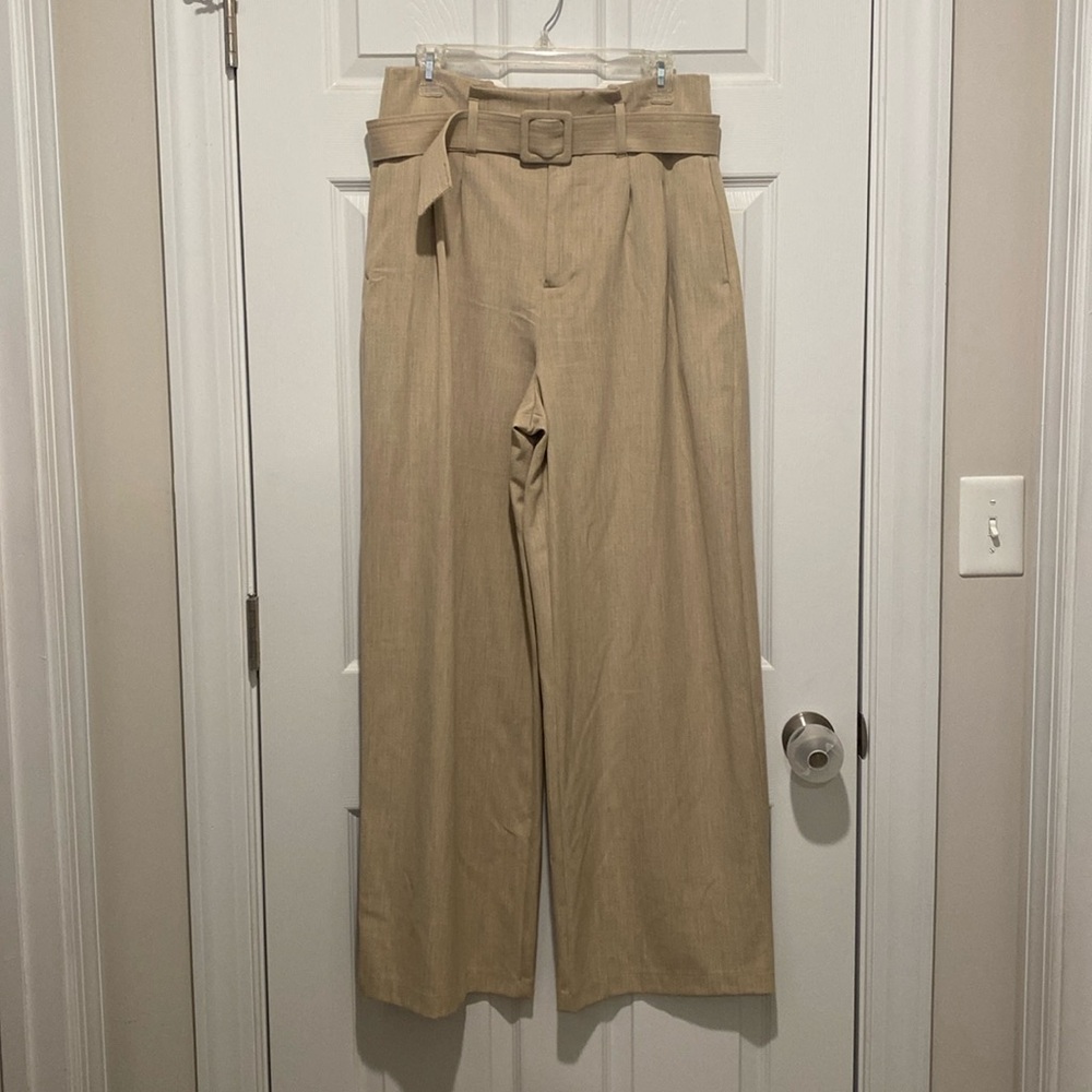 Nine West wide leg paper bag waist trousers
